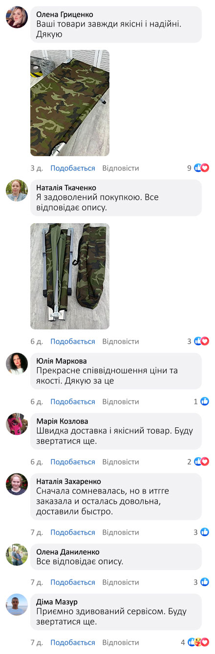 Зручне туристичне ліжко розкладушка